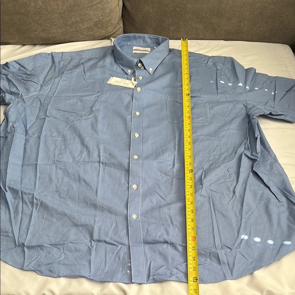 Roundtree & Yorke Blue Dress Shirt Classic Style - Picture 6 of 11